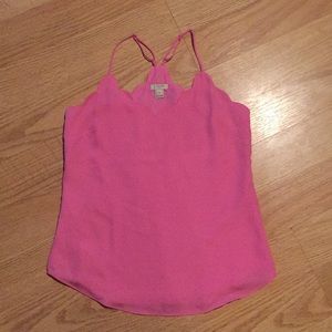 J. CREW XS Scalloped Top